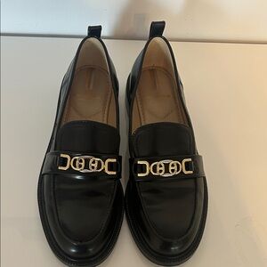 Sam Edelman Christy Black Leather Loafers Size 7